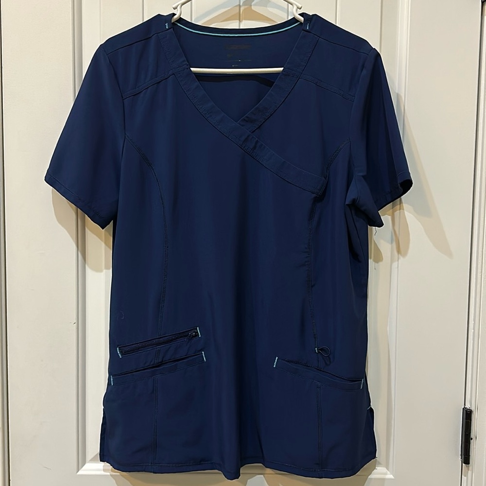 Scrubstar Navy Blue Short Sleeve Scrub Top